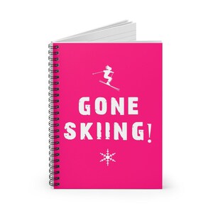 Gone Skiing Spiralblock, Spiralblock, Skiing Journal, Blanko Buch, Back to School Notebook, College Geschenke, Ski fahren Geschenke, Back to School Geschenke