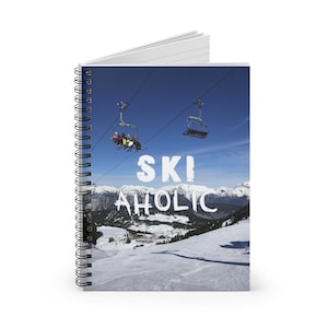 Spiralblock - Ski Aholic, Schulanfang Geschenke, Geschenke zum Ski fahren