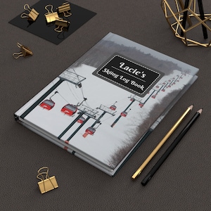 Personalisiertes Skitagebuch - Hardcover-Tagebuch, matte Oberfläche, Geburtstagsgeschenk für Skifahrer, Skifahrer Geschenke, Skifahrer Notizbuch, Skibergtagebuch