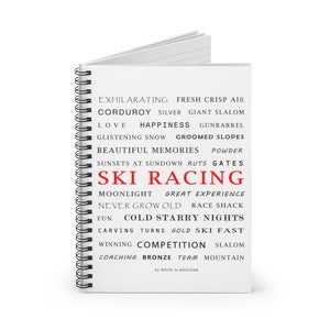 Spiralblock - Ski Racing, Back to School Geschenke, Geschenke für Skifahrer