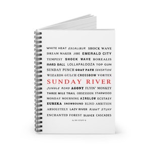 Sunday River Trails Spiral Notebook, Skiing Journal, Blank Book, Back to School Notebook, College Gifts, Skiing Gifts, Back to School Gifts