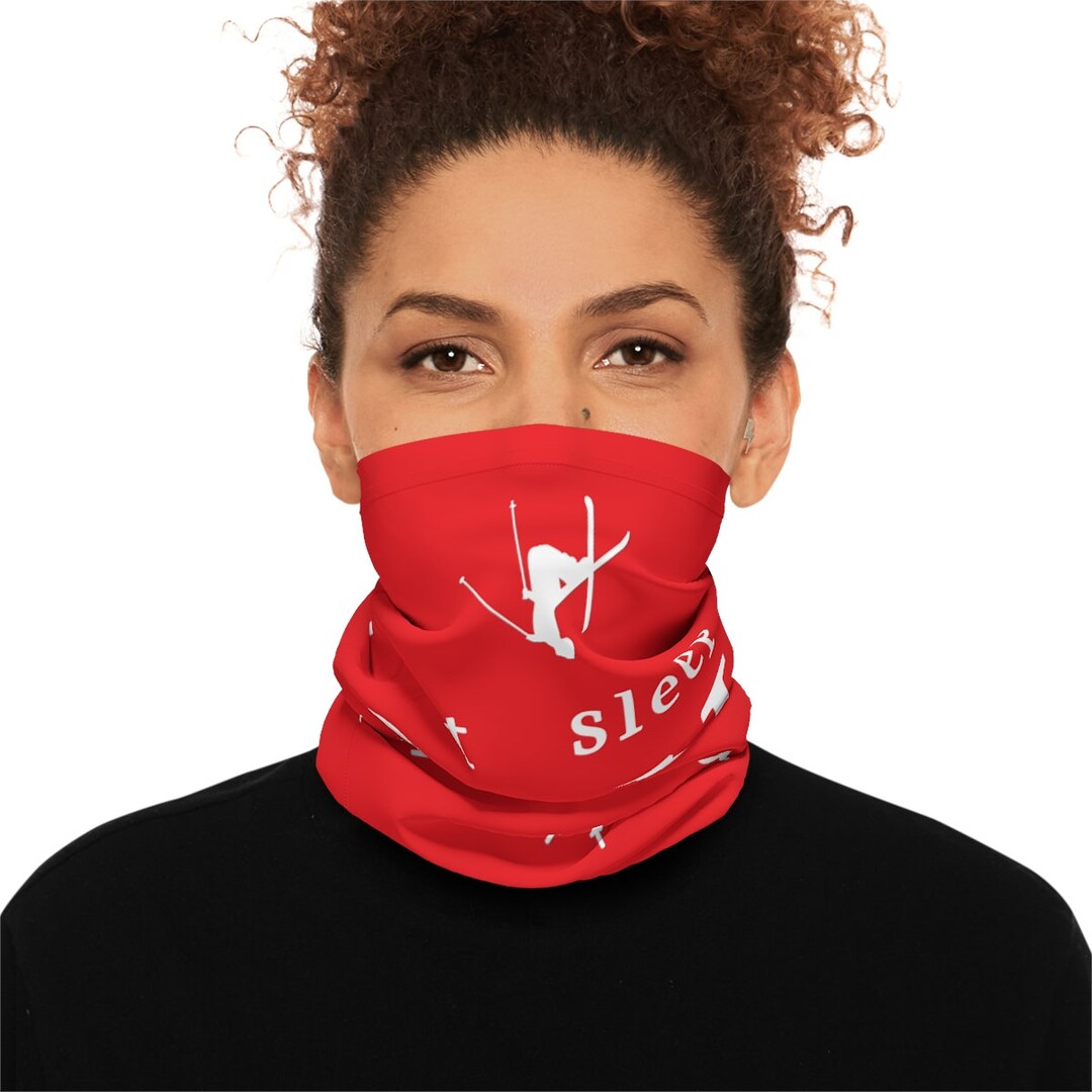 Eat Sleep Ski Red Neck Gaiter Ski Mask Unisex Skiing Etsy