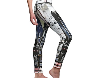 Vintage Skis Leggings, Skiing Inspired Leggings, Skiing Gift, Workout Pants, Trendy Pants, Retro Ski Leggings
