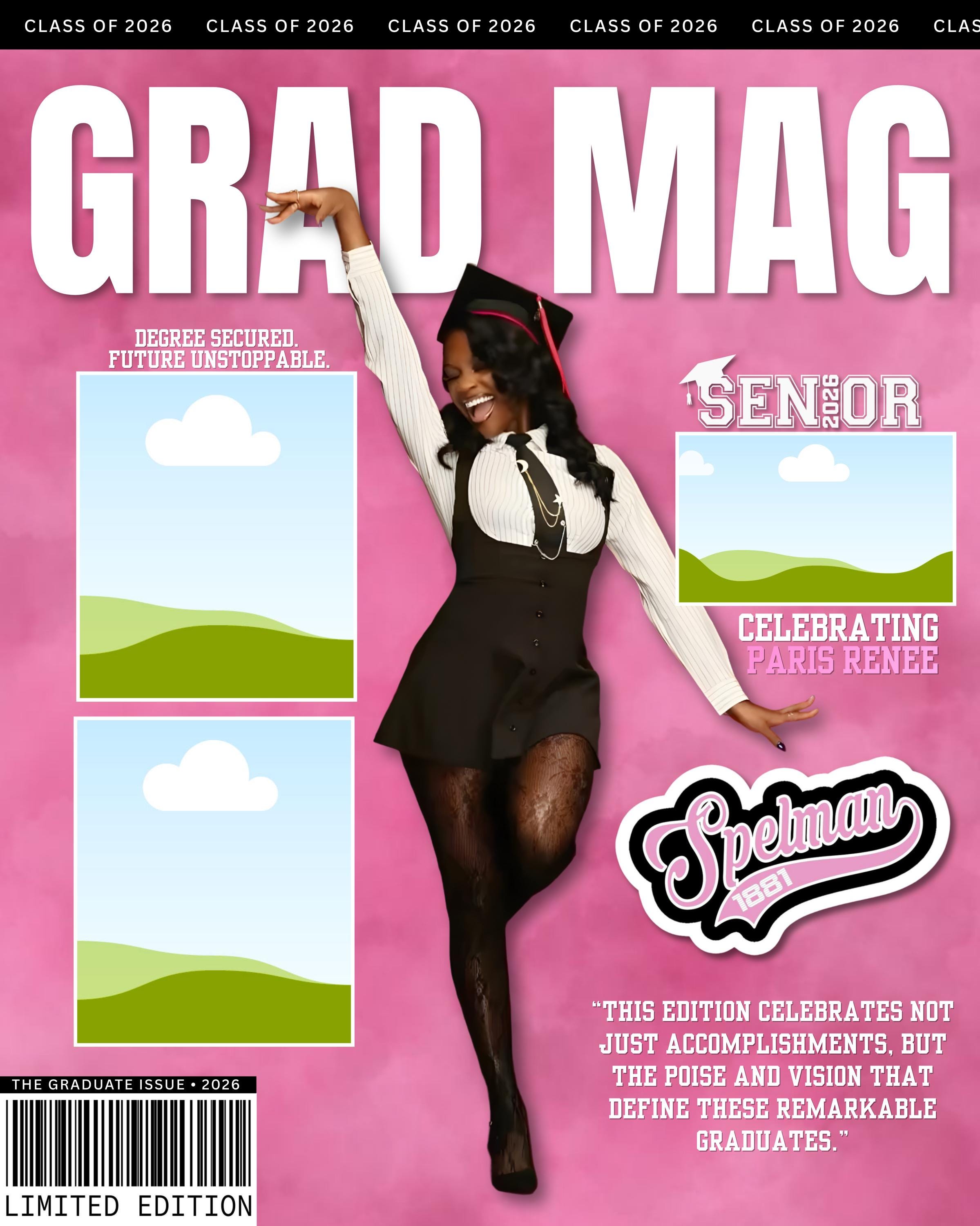 Graduation Photo Magazine Customizable Graduation Magazine Template: Class of 2026 (digital ...