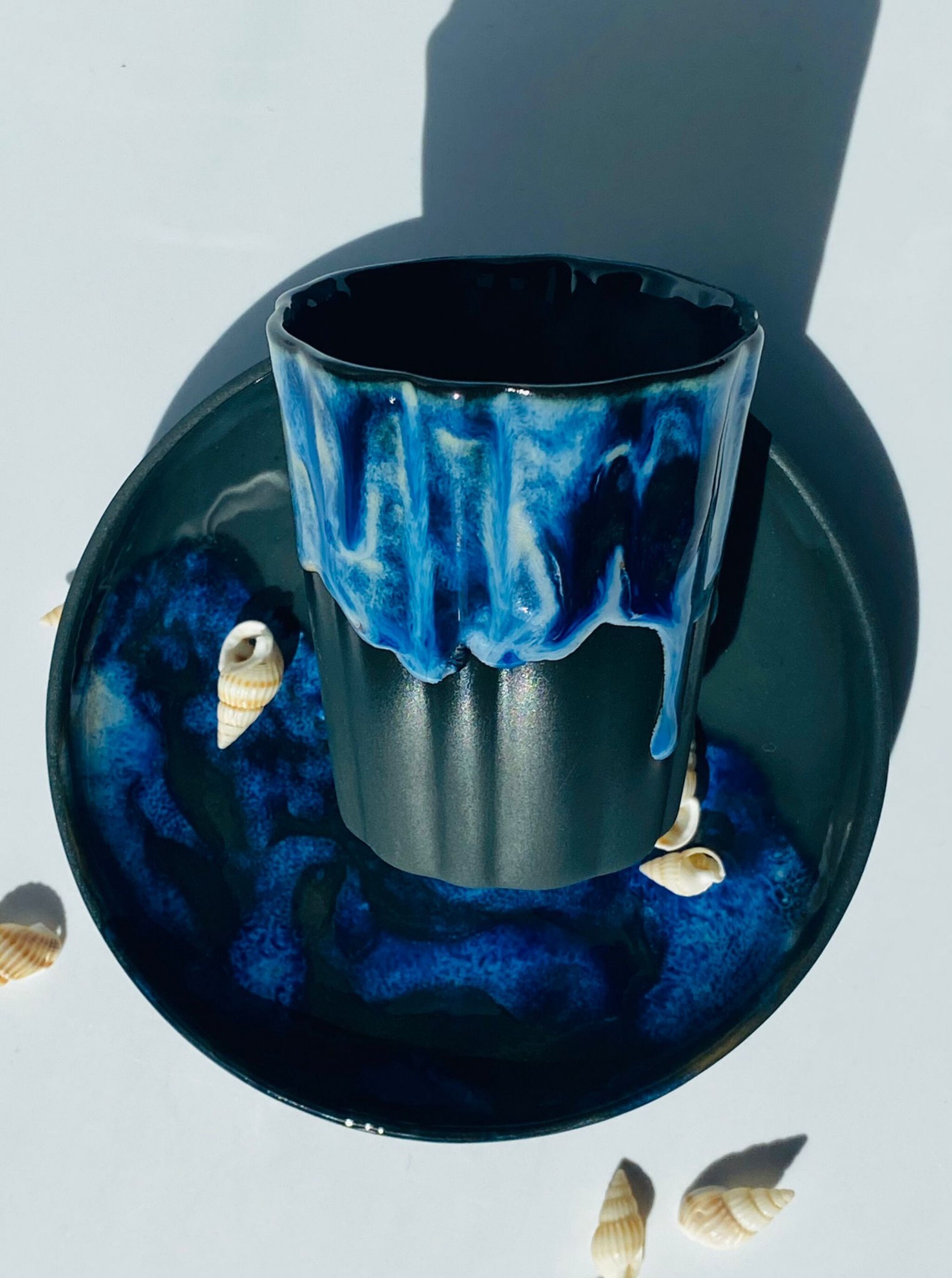 SETS OF 2 Coffee Cups and Plates. Etsy