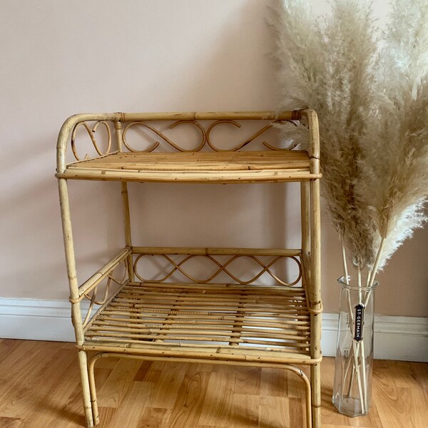 Bamboo Bedside Table Etsy UK