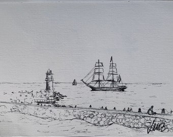 Warnemünder Horizont mit Leuchtturm