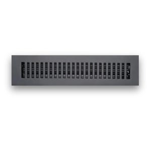 2&quot;x14&quot; Solid Cast Aluminum Vent Cover | Walkable Heavy Duty Floor Register by Caststo | Air Control | No Plastic | Overall 4&quot;x16&quot;-Rock
