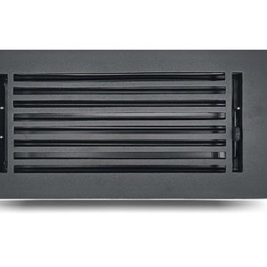 4&quot;x10&quot; (Duct Opening) Cast Aluminum All Metal by Caststo, Color-Textured Black, Overall (6&quot;x12&quot;) Heavy Duty vent-Express