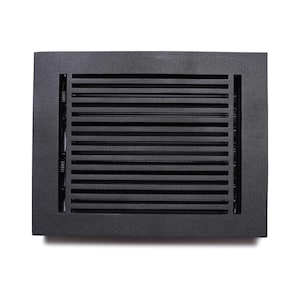 8&quot;x10&quot; Solid Cast Aluminum Vent Cover | Black | Heavy Duty Floor Register by Caststo | Air Control | No Plastic | Overall 10&quot;x12&quot;-Express