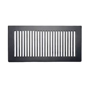 6&quot;x14&quot; Soild Cast Aluminum Vent Cover | Matte Black | Heavy Duty Floor Register by Caststo | Air Control | No Plastic | Overall 8&quot;x16&quot;- Rock