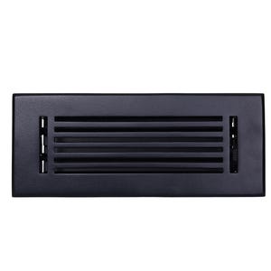 3&quot;x10&quot; Solid Cast Aluminum Vent Cover | Black | Heavy Duty Floor Register by Caststo | Air Control | No Plastic | Overall 5&quot;x12&quot;-Express
