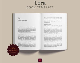 LORA InDesign Book Layout Template | 6x9 Interior Pages | Novel | Self Publishing