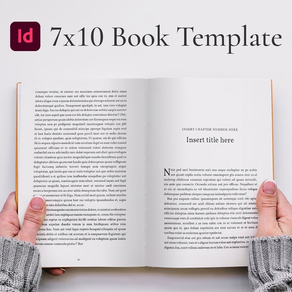 Modèle de livre InDesign | Pages intérieures 7 x 10 | PDK | Roman classique | Autoédition