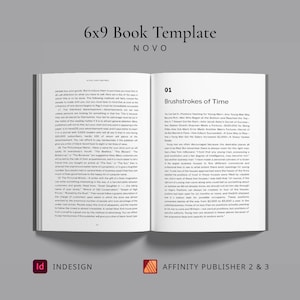 NOVO InDesign Affinity Publisher Book Template | 6x9 Interior Pages| KDP | Novel | Self Publishing