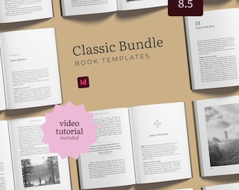 5.5 x 8.5 Book Formatting Template Bundle for InDesign | Book Interior | Novel, Fiction & Nonfiction Layouts