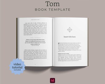 A5 Book Interior Template for InDesign | Formatting Layout | Novel & Fiction/Nonfiction Book Design | Self Publishing