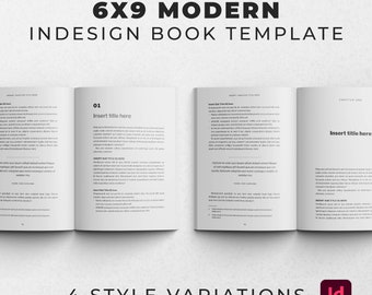 MODERN InDesign Book Layout Template | 6x9 Interior Pages| Novel | Self Publishing
