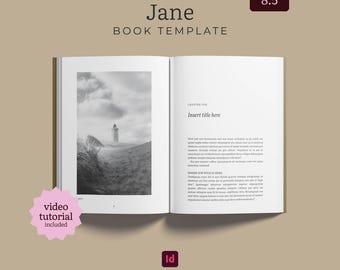 5.5 x 8.5 Book Formatting Template for InDesign | Book Interior Design | Fiction, Nonfiction & Novel Layout | Self Publishing