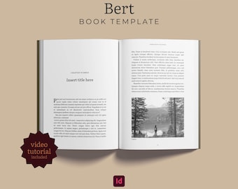 Plantilla de libro BERT para InDesign / Páginas interiores 6x9 / KDP / Novela clásica / Autoedición