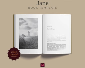 JANE InDesign  Book Layout Template | 6x9 Interior Pages | Novel | Self Publishing