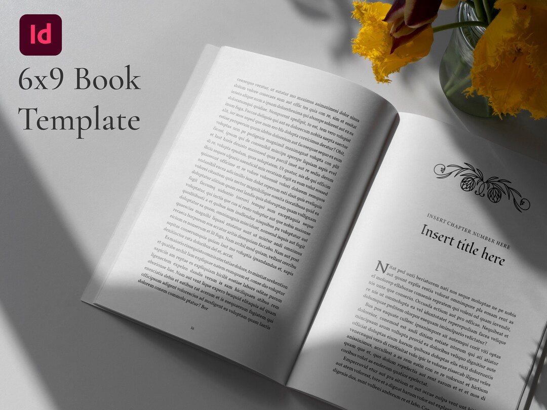 VINTAGE Indesign Book Template 6x9 Interior Pages KDP Etsy