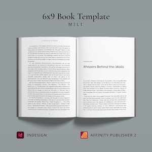 MILI InDesign Book Template | 6x9 Interior Pages| KDP | Novel | Self Publishing