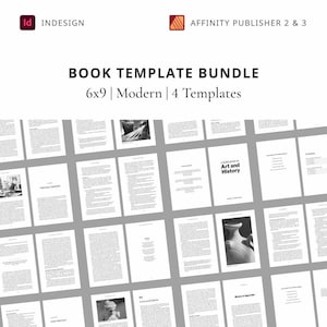 6x9 Modern InDesign Affinity Publisher Book Layout Template for Self Publishing