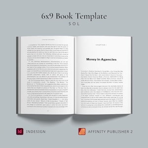 Szablon książki SOL InDesign Affinity Publisher | Strony wewnętrzne 6x9 | KDP | Powieść | Samodzielne publikowanie