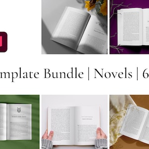 5 Unique InDesign Templates 6x9 for Self Publishing, Classic Novel, Fantasy, Vintage Book Layout