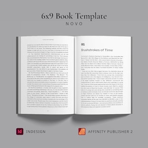 NOVO InDesign Affinity Publisher Book Template | 6x9 Interior Pages| KDP | Novel | Self Publishing