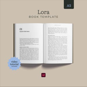 Modèle de formatage de livre InDesign A5 | Aménagement intérieur du livre | Conception de romans, mémoires, fictions et documentaires | Autoédition