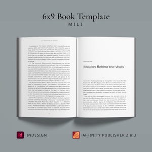 MILI InDesign Book Template | 6x9 Interior Pages| KDP | Novel | Self Publishing