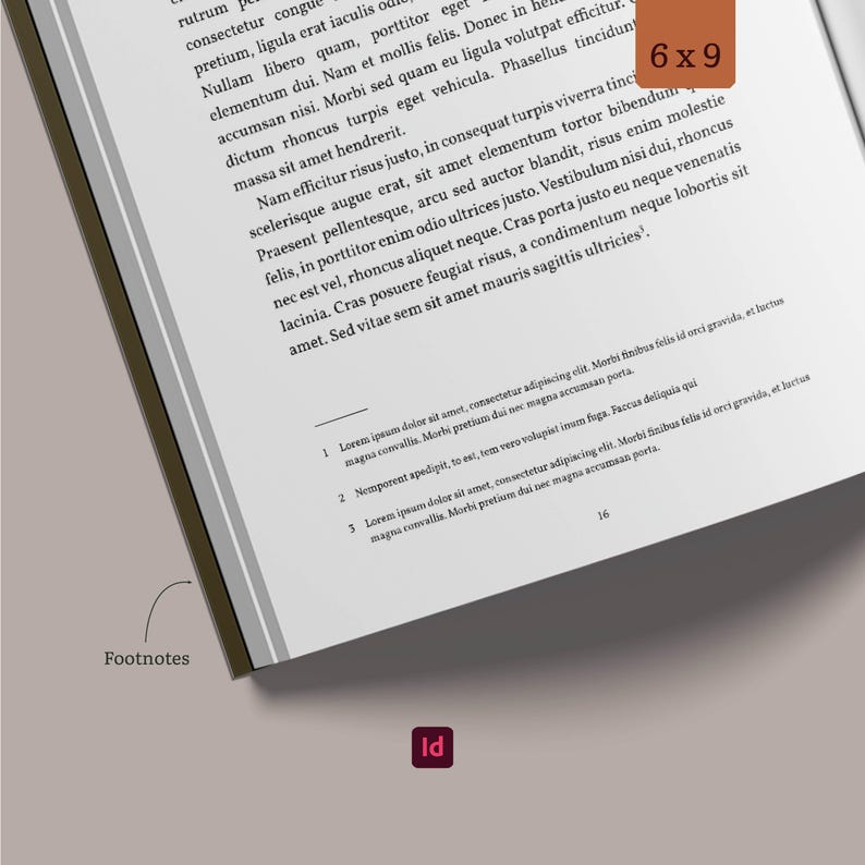 TOM Indesign Book Template | 6x9 Interior Pages | Novel Layout | Self ...