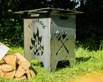 Feuerkorb klein mit Stecksystem "Feierkorb" BBQ Grillen