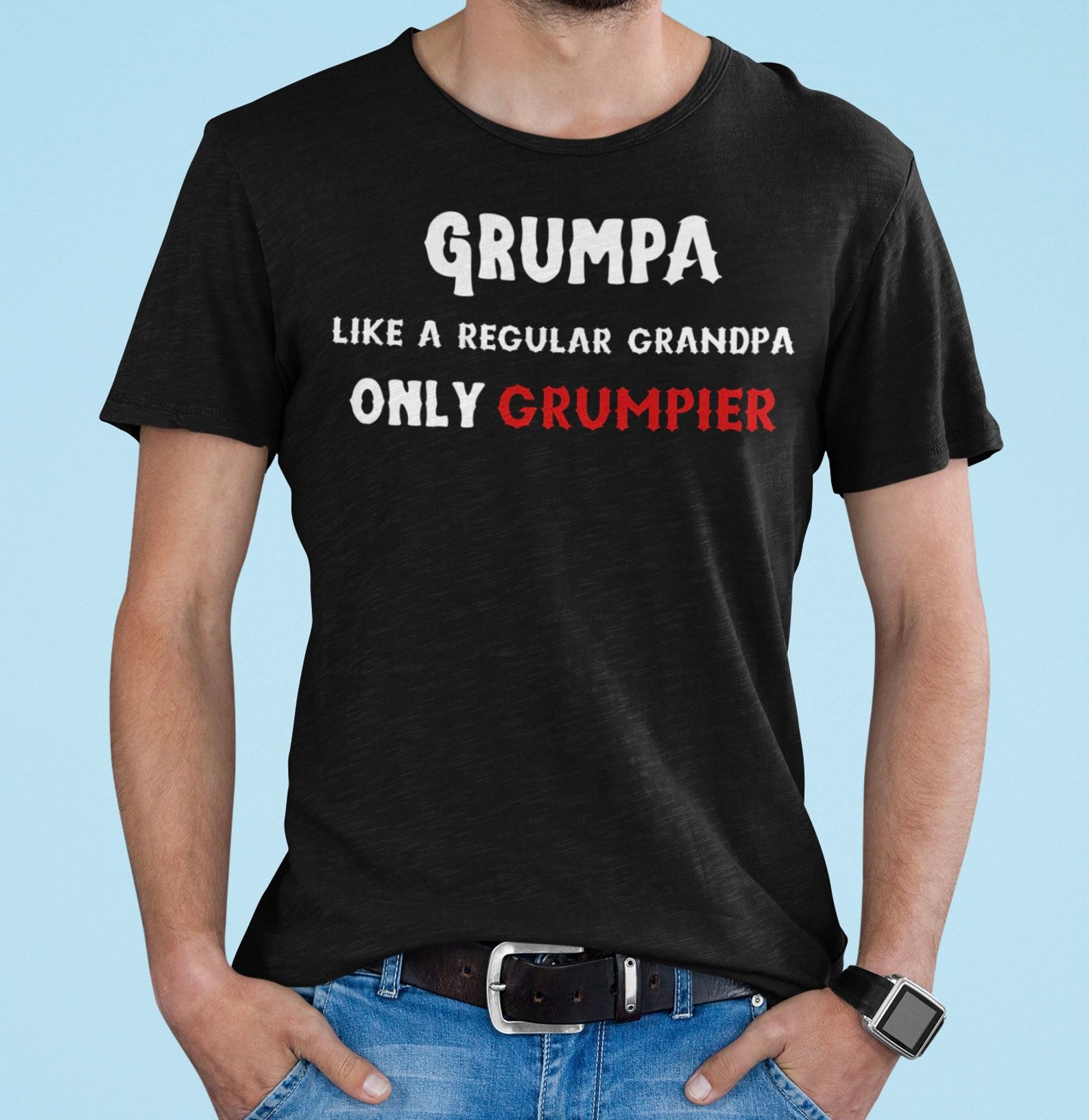 Grumpy grandpa gift mens T shirt Etsy