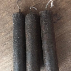 Primitiv Taven Kerzen Schwarz Handgegossene Kerzen Bienenwachs