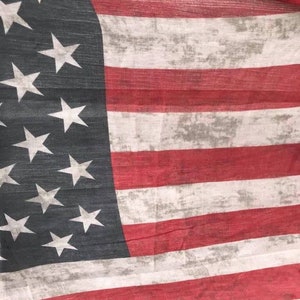 Primitive American Flag Bunting Drapery
