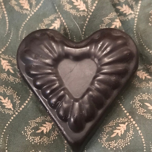 Black Wax Hearts Hand Poured Scented Heart Accent Valentines Handmade Bowl Trencher