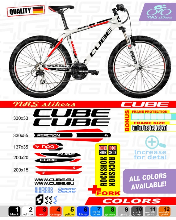 black and red cube bike