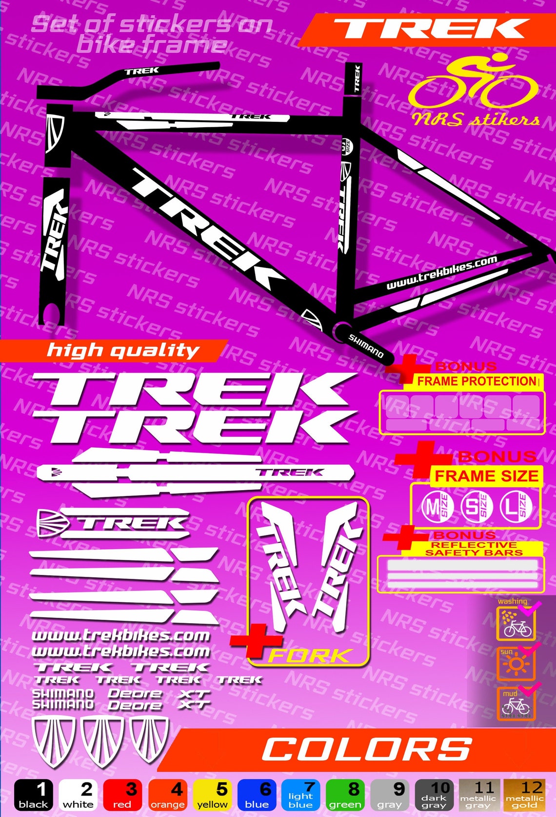 trek bike decals