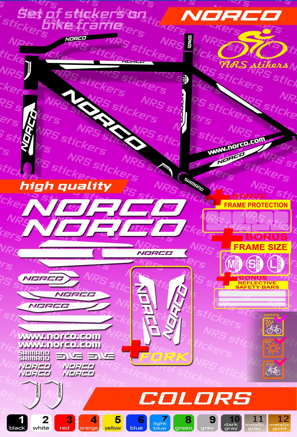 norco frame decals