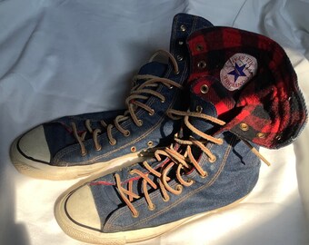 plaid converse high tops