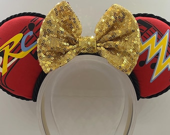 Electric Mayhem Rockin Roller Coaster inspired Mickey ears