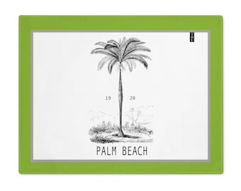 Rechthoekige placemat, 100% katoen - Lente zomer tafelset - Botanische tropische palmboom - taupe collectie - Kleurrijke placemat - woondecoratie