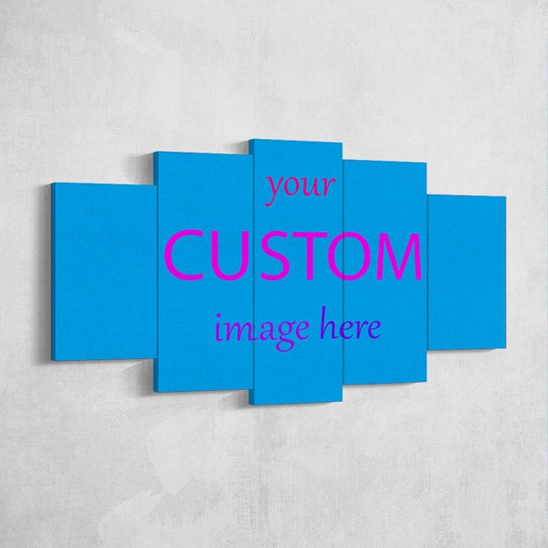 Custom 5 Piece Canvas Wall Art, Framed Multi Panel Canvas, Photo Art Prints, Personalized 5 Panel Wall Art, Home Decor, Christmas Gift Idea