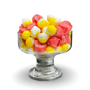 Freeze Dried Strawberry Crunch Bites & Lemon Buds - Lemon Sour Candy Summer Mix - ASMR - Homemade Crunchy Candy