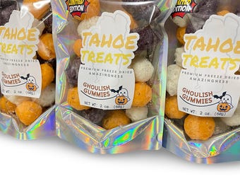 Gevriesdroogde griezelige gummies - Halloween herfst - Gemengde smaken - Zelfgemaakt knapperig snoep