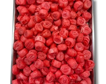 Freeze Dried Fruit Crunch Roll Bites - Strawberry and Tropical - Trending Homemade Crunchy Candy