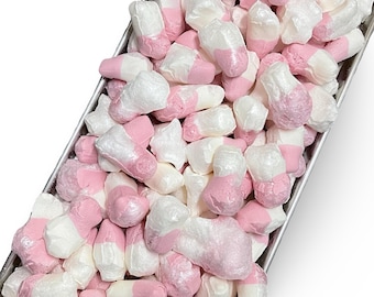 Gevriesdroogde squishies - Raspberry N Cream-smaak - UK Candy - Zelfgemaakt knapperig snoepje